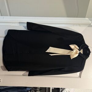 Kate Spade Black Blazer with Cream Tie Accent